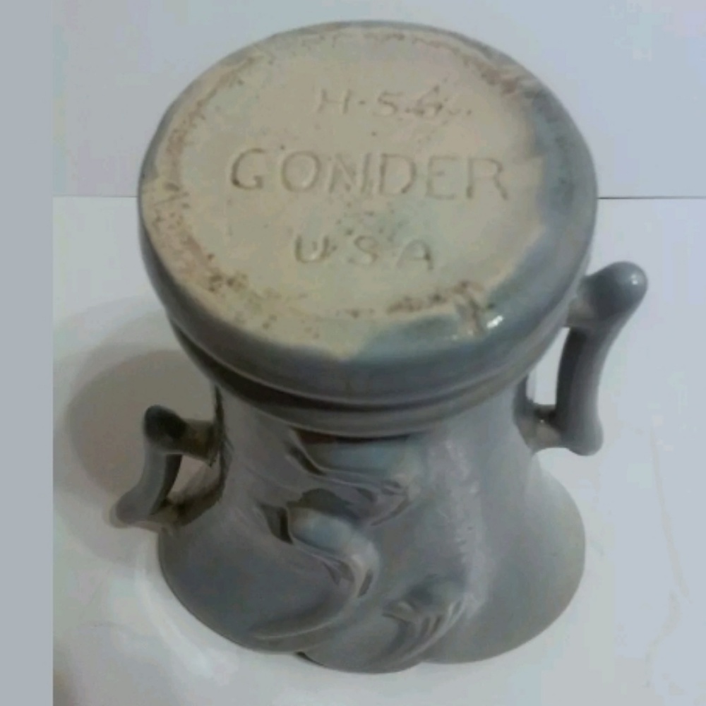 Gonder 2 Handled Vase, Blue/Gray - Picture 5 of 7